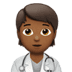 🧑🏾‍⚕️ health worker: medium-dark skin tone display on Apple